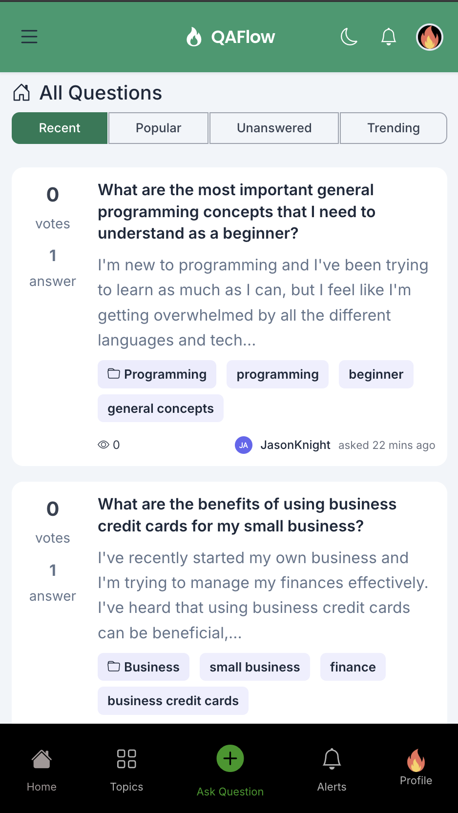 QAFlow screenshot