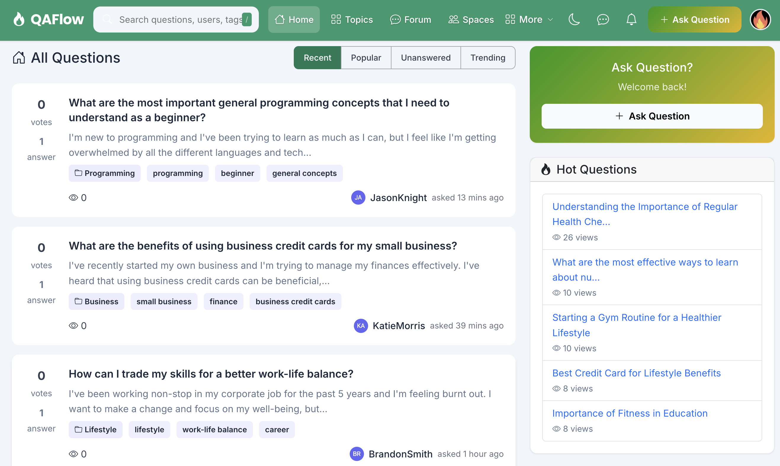QAFlow screenshot