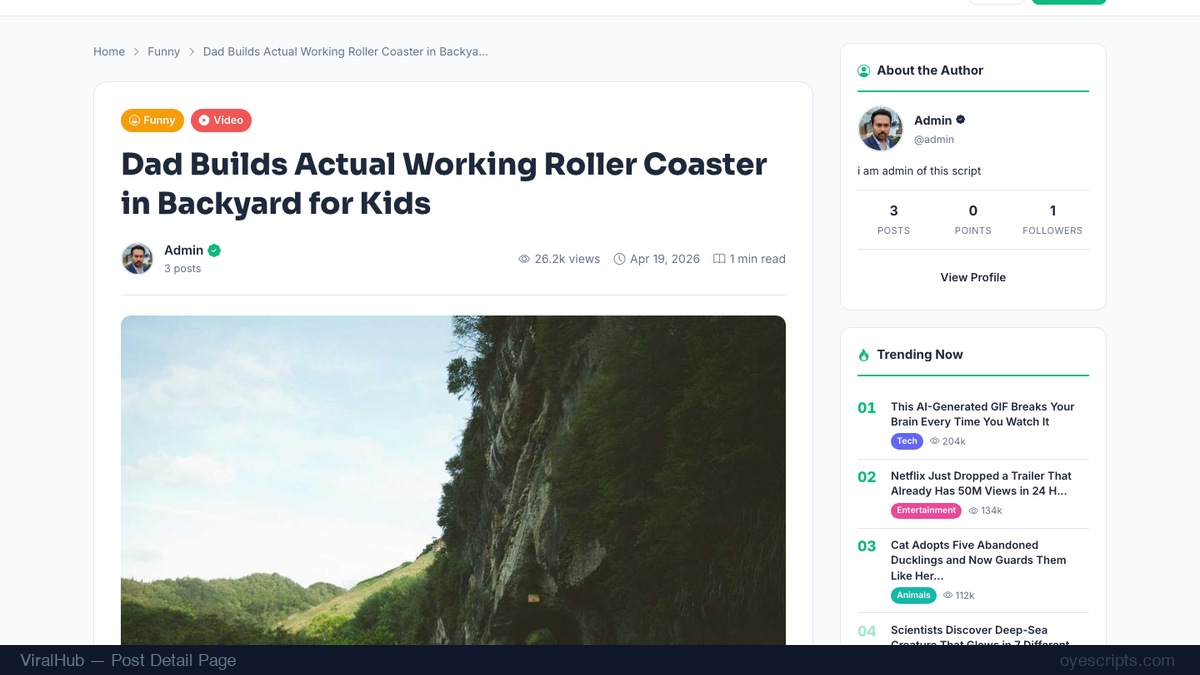 Post Detail Page